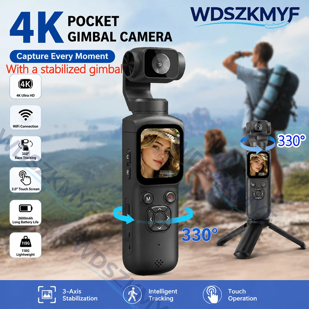 Car Accessories Online - 330° Face Track 4K Portable Action