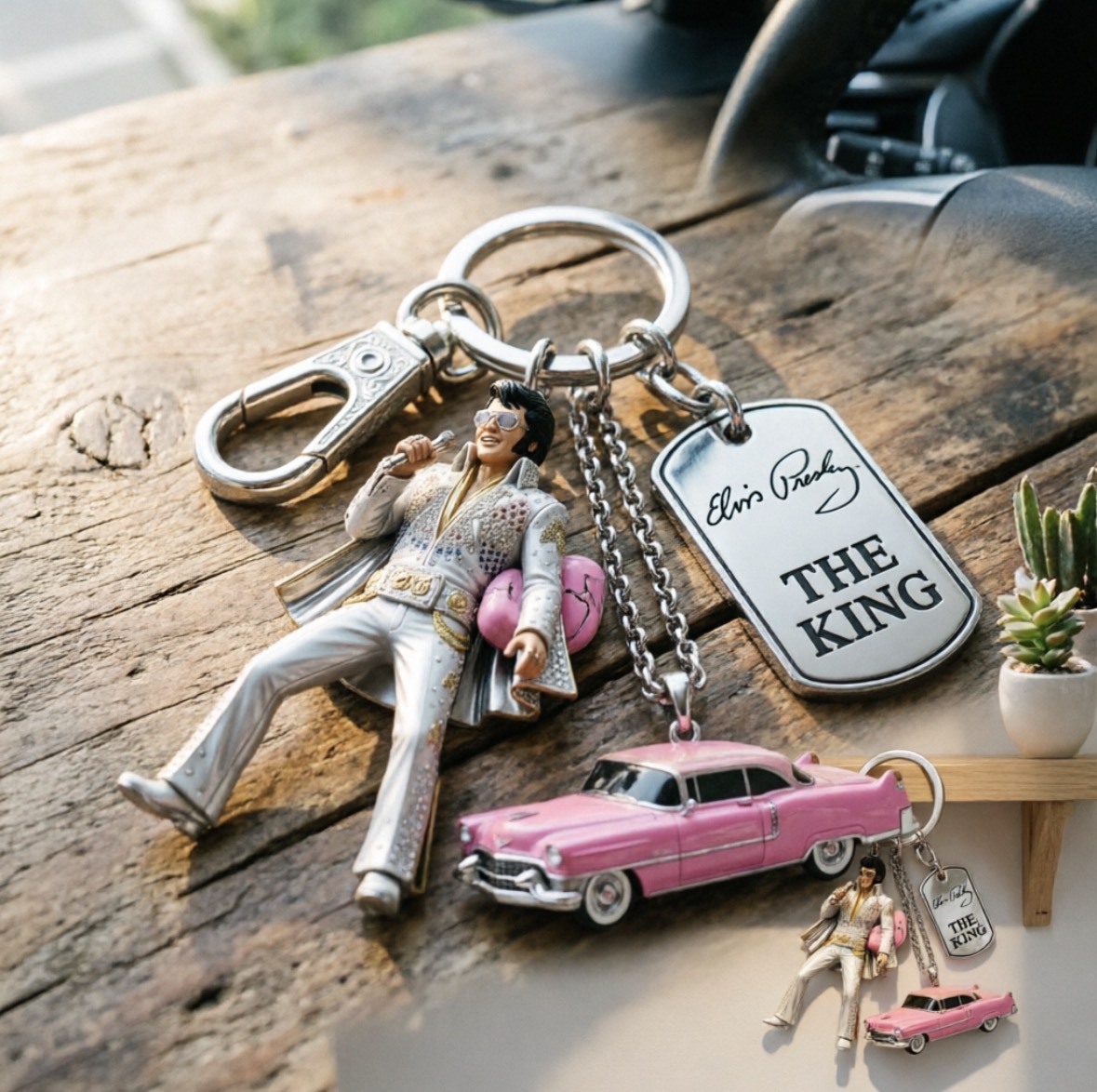 Car Accessories Gifts For Men - Michael Jackson Keychain, Classic Dance King