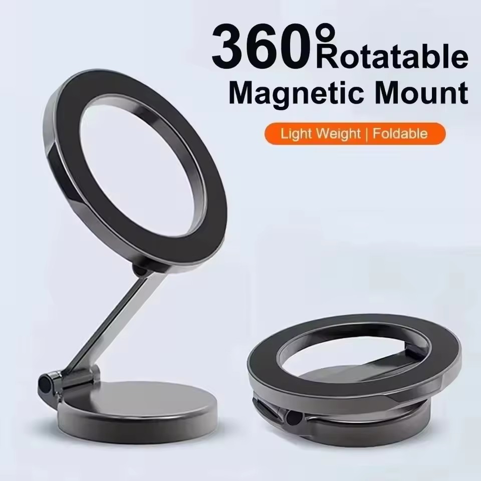 Car Accessories Phone Holder - Foldable Magnetic Car Mobile Phone Holder