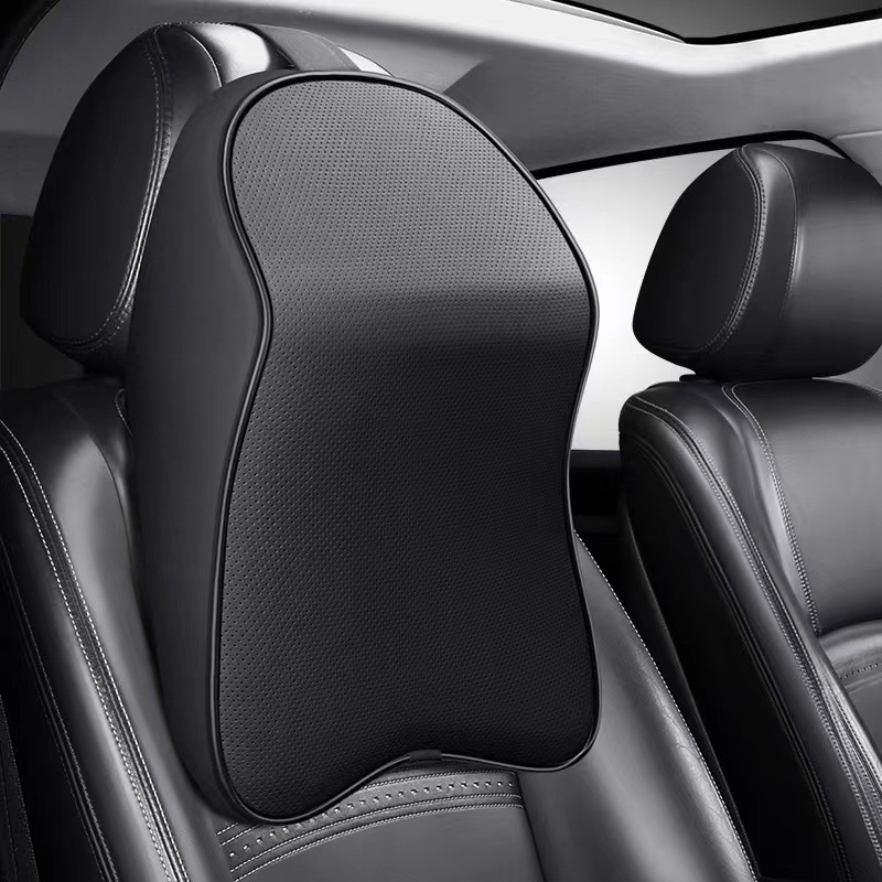 Car Accessories Nearby - 3D Nappa Leather Memory Foam Headrest