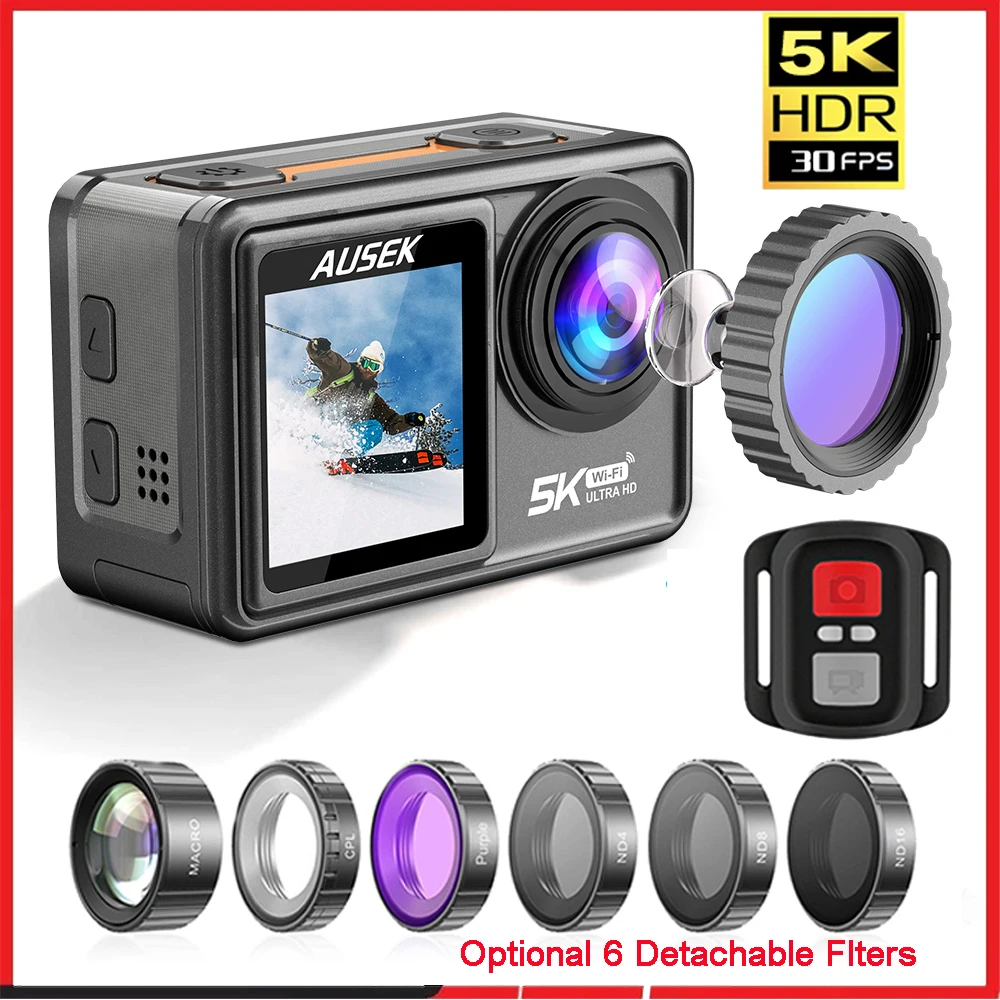 AUSEK M81TR Action Camera 5K 4 - Car Accessories Online ulasan dan harga