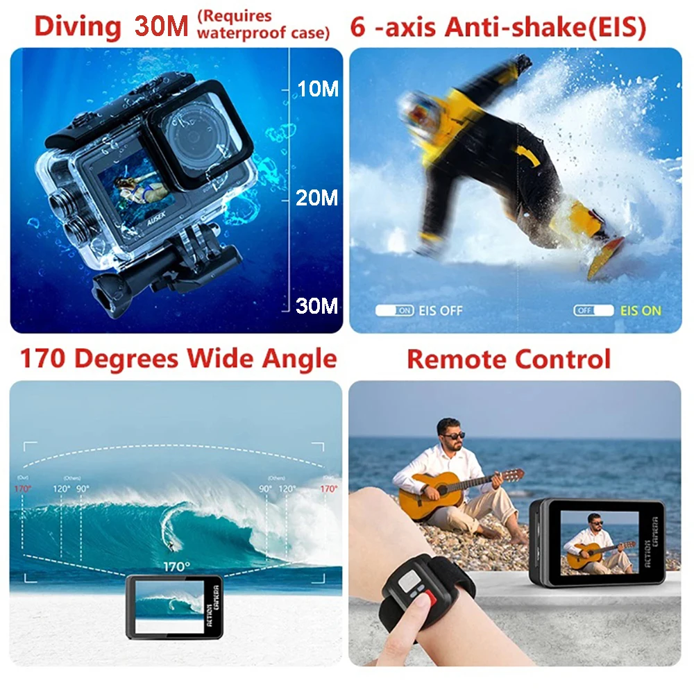 AUSEK M81TR Action Camera 5K 4 - Car Accessories Online ulasan dan harga