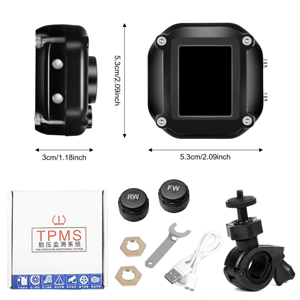 Motorbike TPMS With QC 3.0 Fas - Tire Pressure Monitor ulasan dan harga