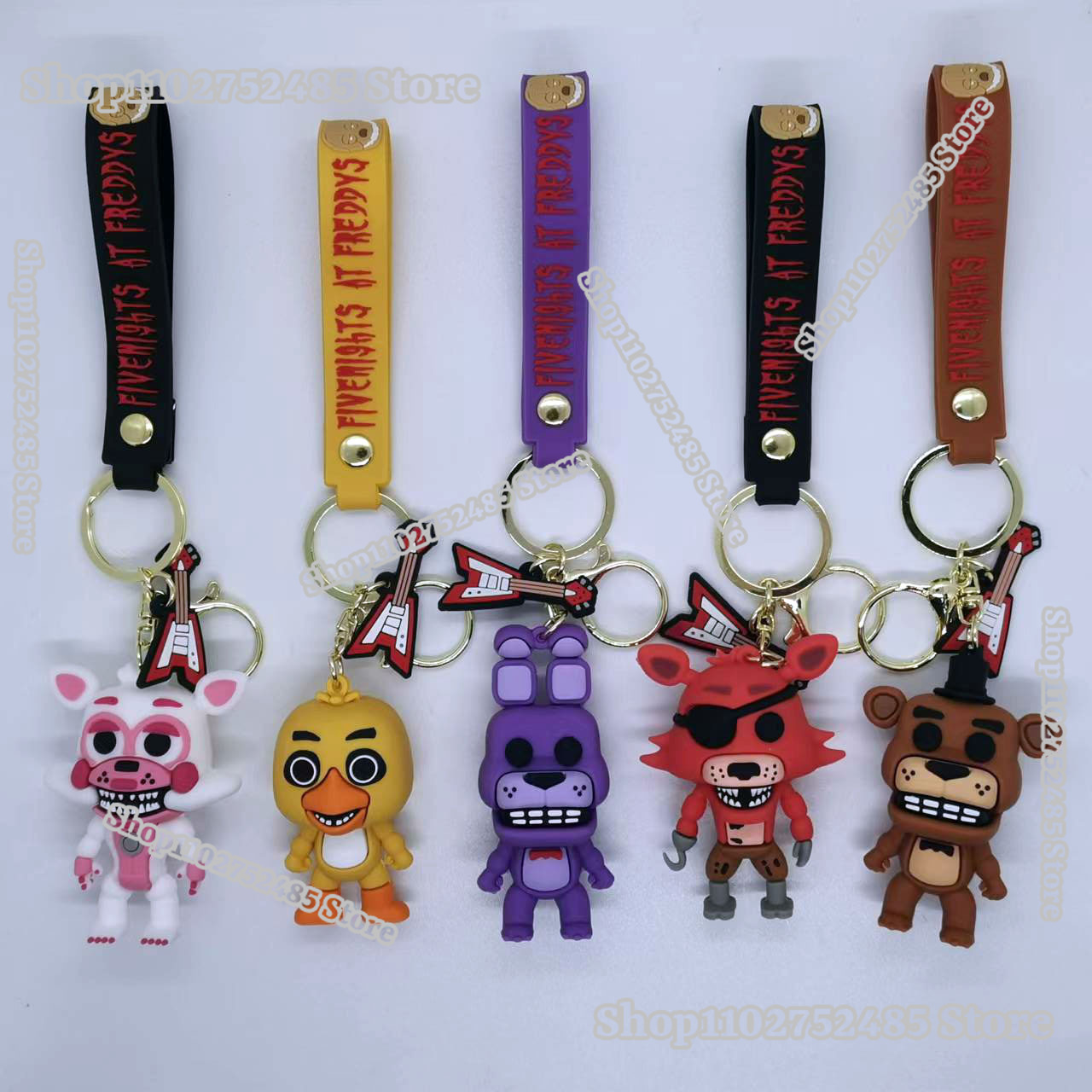 5pcs Cartoon Anime FNAF Figure - Car Accessories Gifts For Men ulasan dan harga