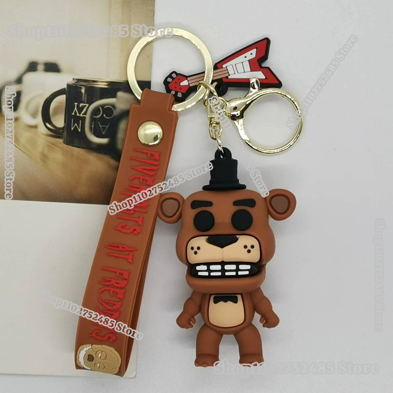 5pcs Cartoon Anime FNAF Figure - Car Accessories Gifts For Men ulasan dan harga