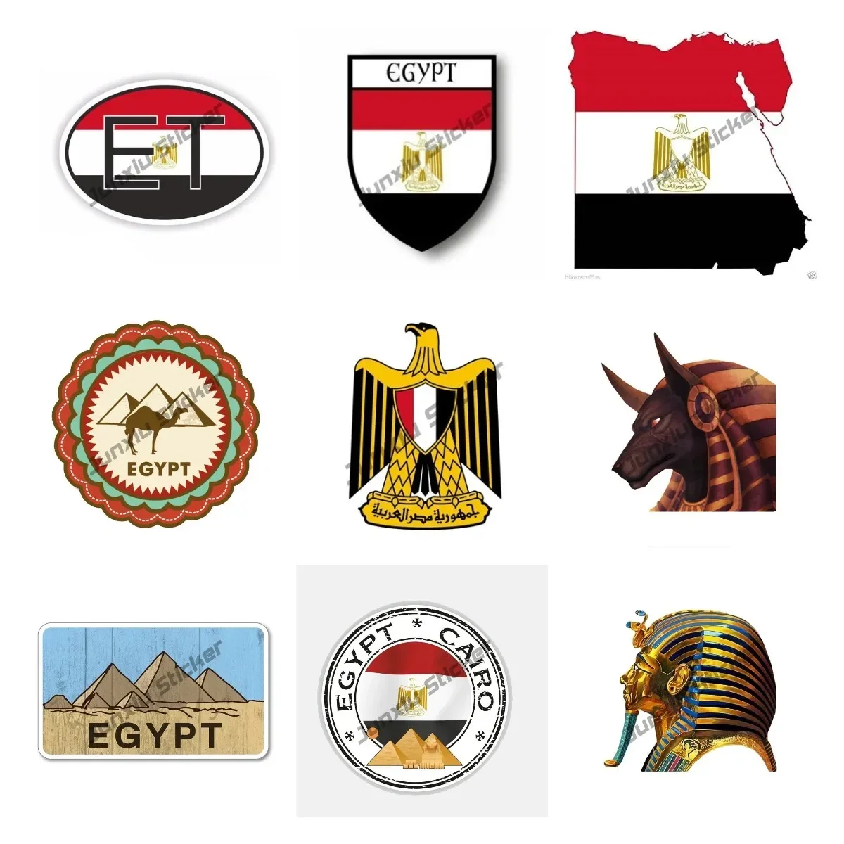 Egypt Flag Decal Sticker Egypt - Car Accessories Egypt ulasan dan harga