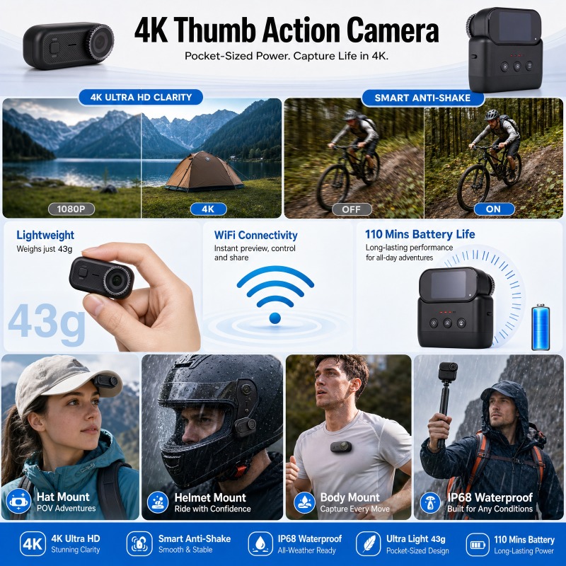 APEX Action 4K Camera  Mini PO - Car Accessories Online ulasan dan harga