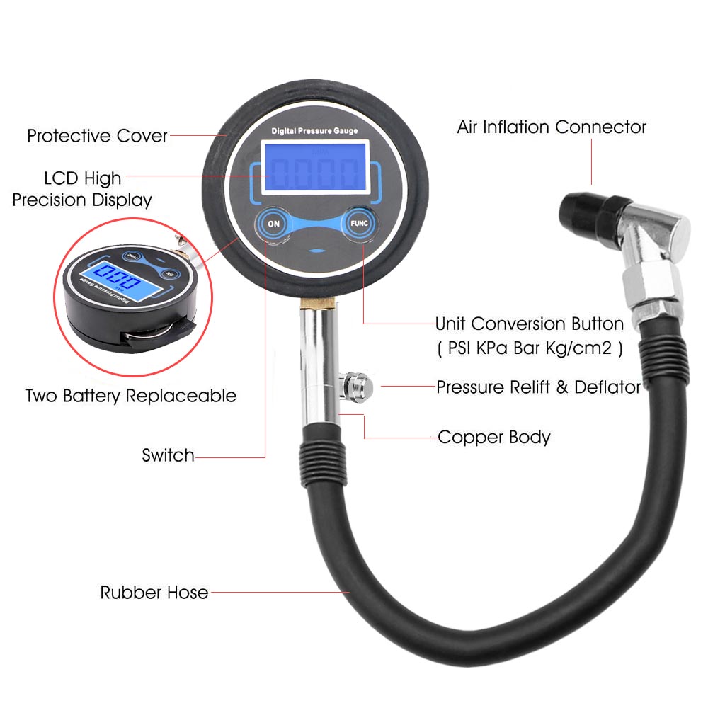 0-200Psi Tire Pressure Gauge M - Tire Pressure Monitor ulasan dan harga