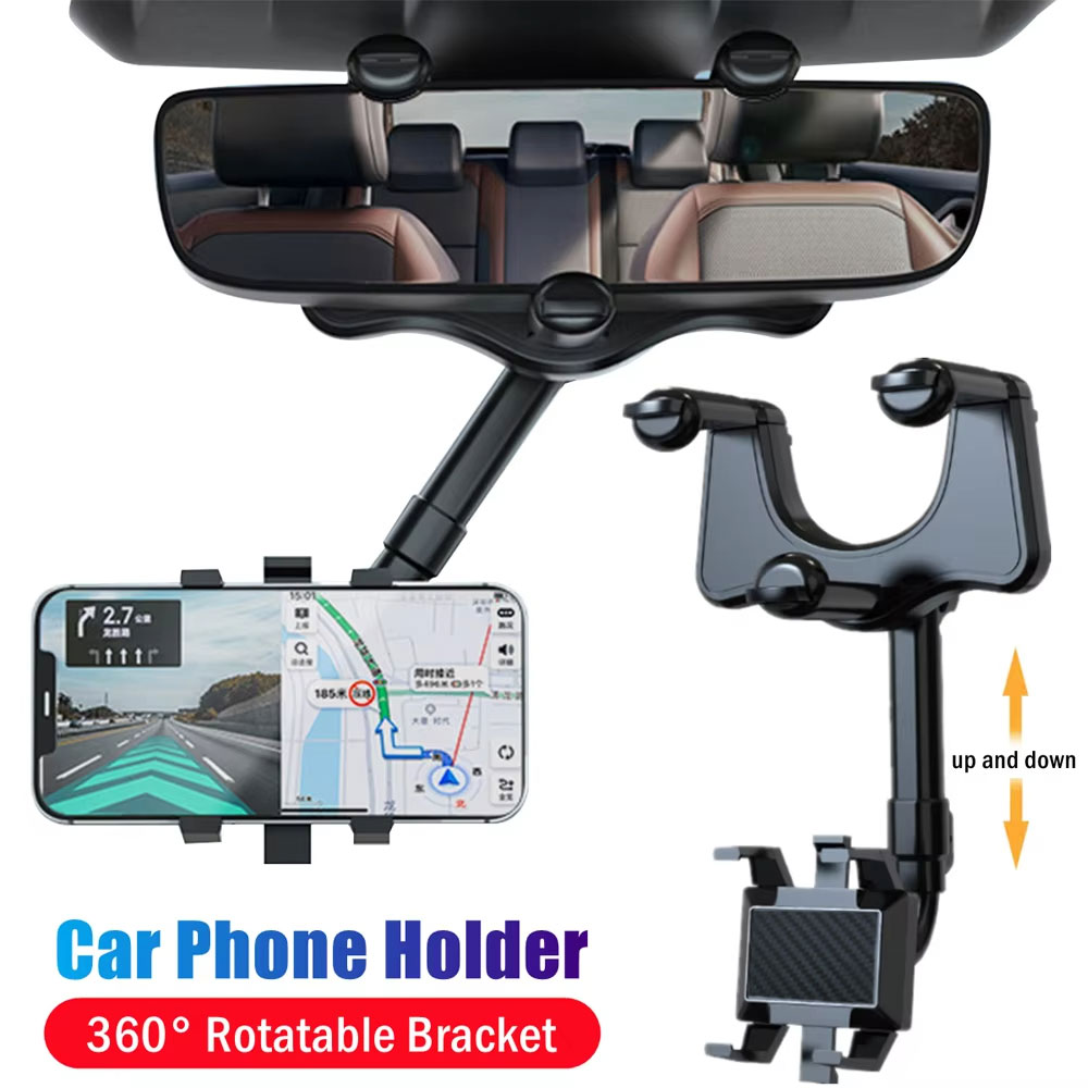 Adjustable Car Rearview Mirror - Car Accessories Phone Holder ulasan dan harga
