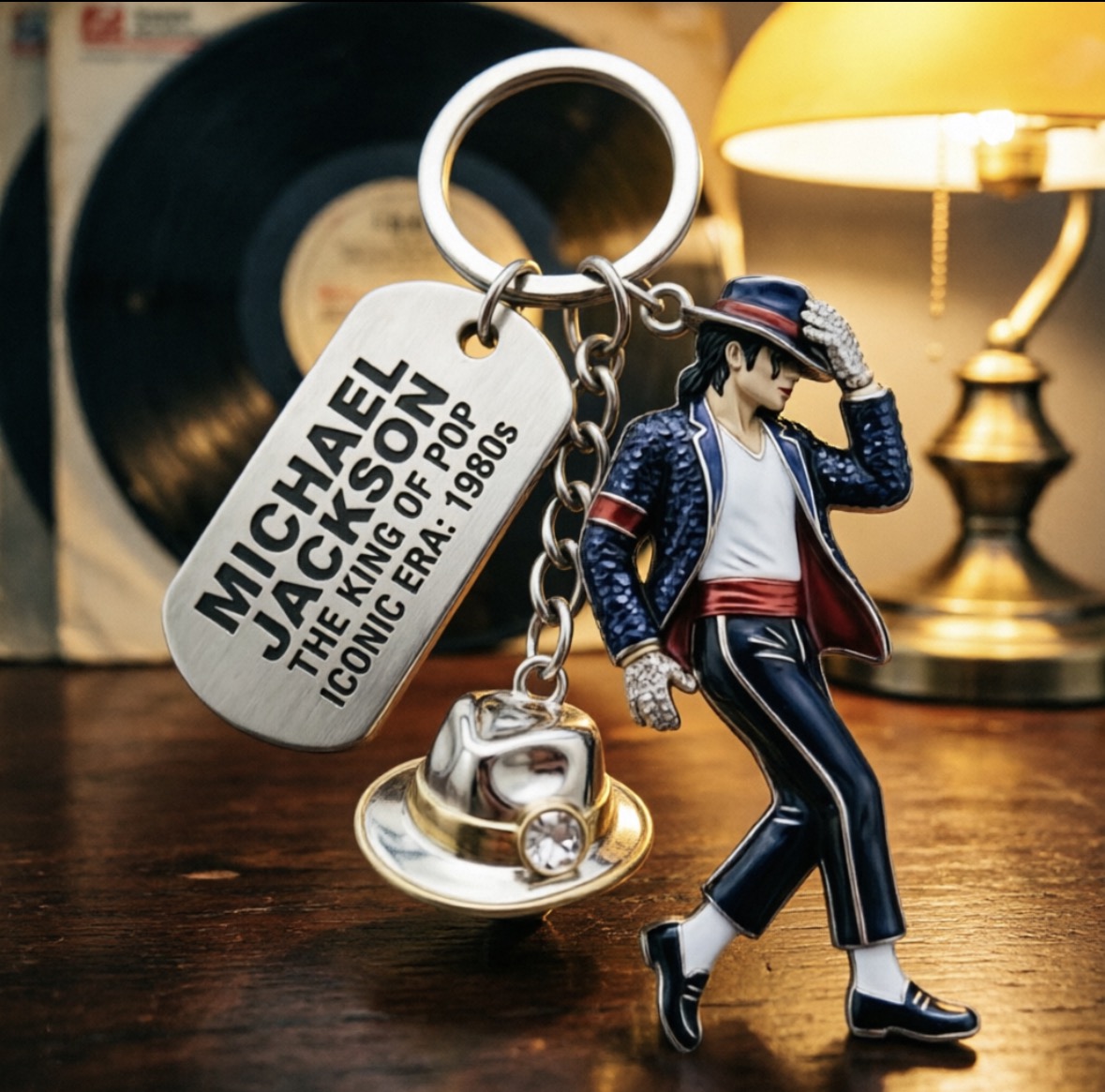 Michael Jackson Keychain, Clas - Car Accessories Gifts For Men ulasan dan harga