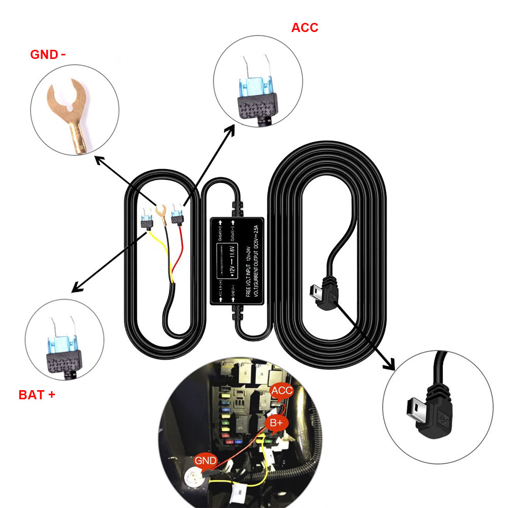 HGDO Dash Cam Hard Wire Kit Mi - Car Accessories Online ulasan dan harga