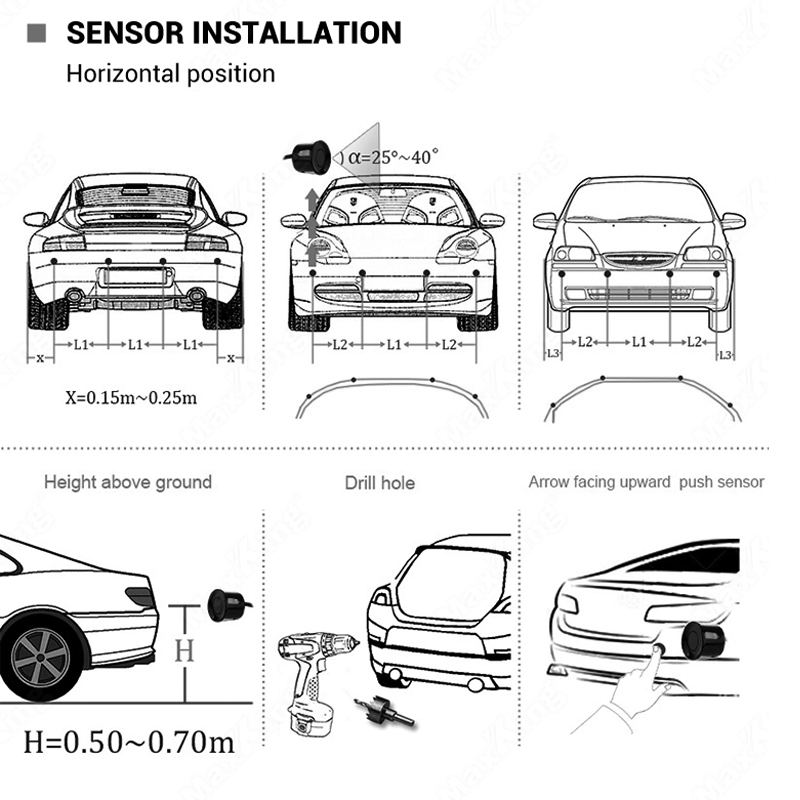Car Reverse Radar Kit Vehicle  - Car Accessories Online ulasan dan harga