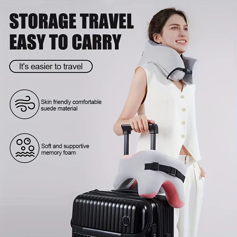 Memory Foam U‑Shape Neck Pillo - Car Accessories Nearby ulasan dan harga