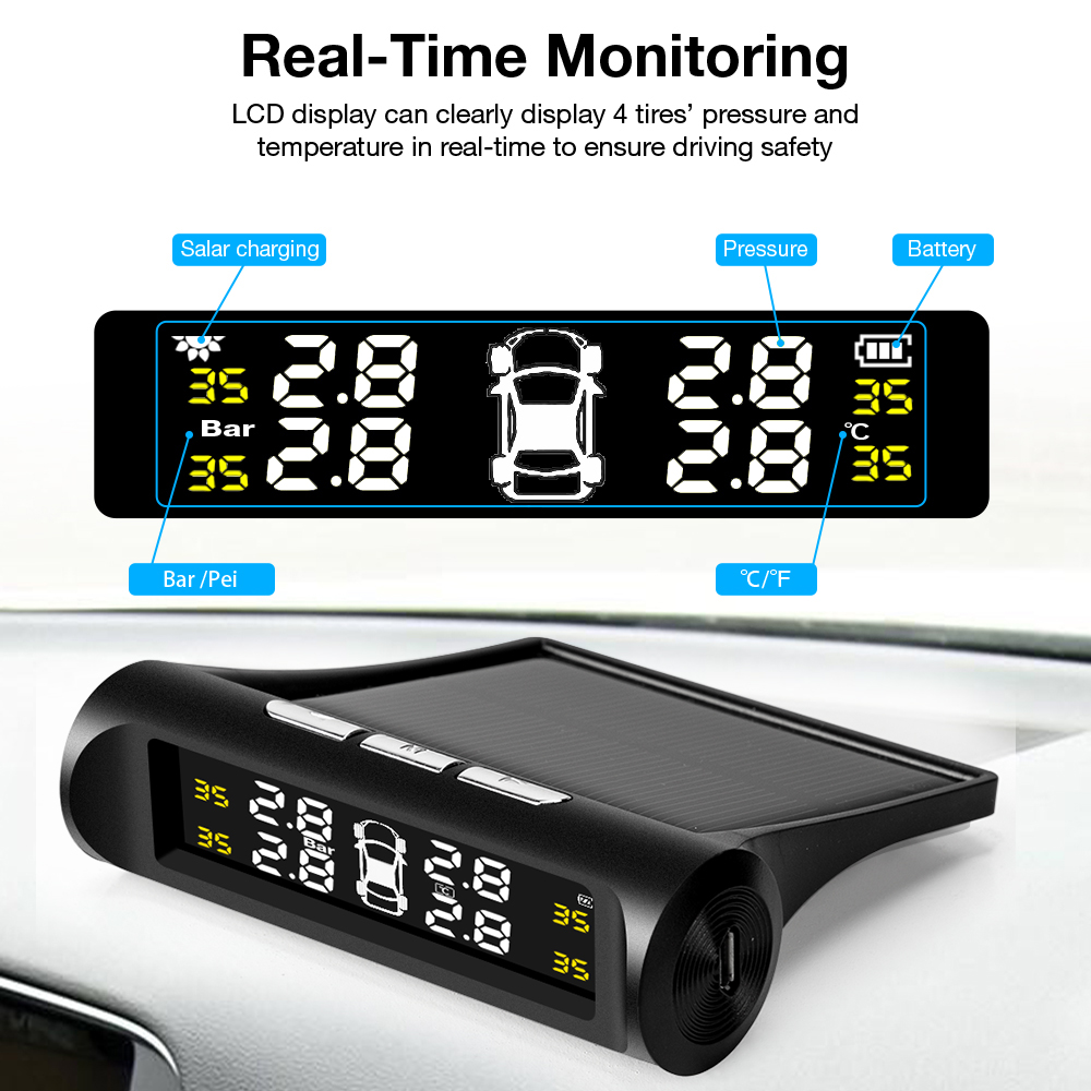 Car TPMS Tire Pressure Monitor - Tire Pressure Monitor ulasan dan harga
