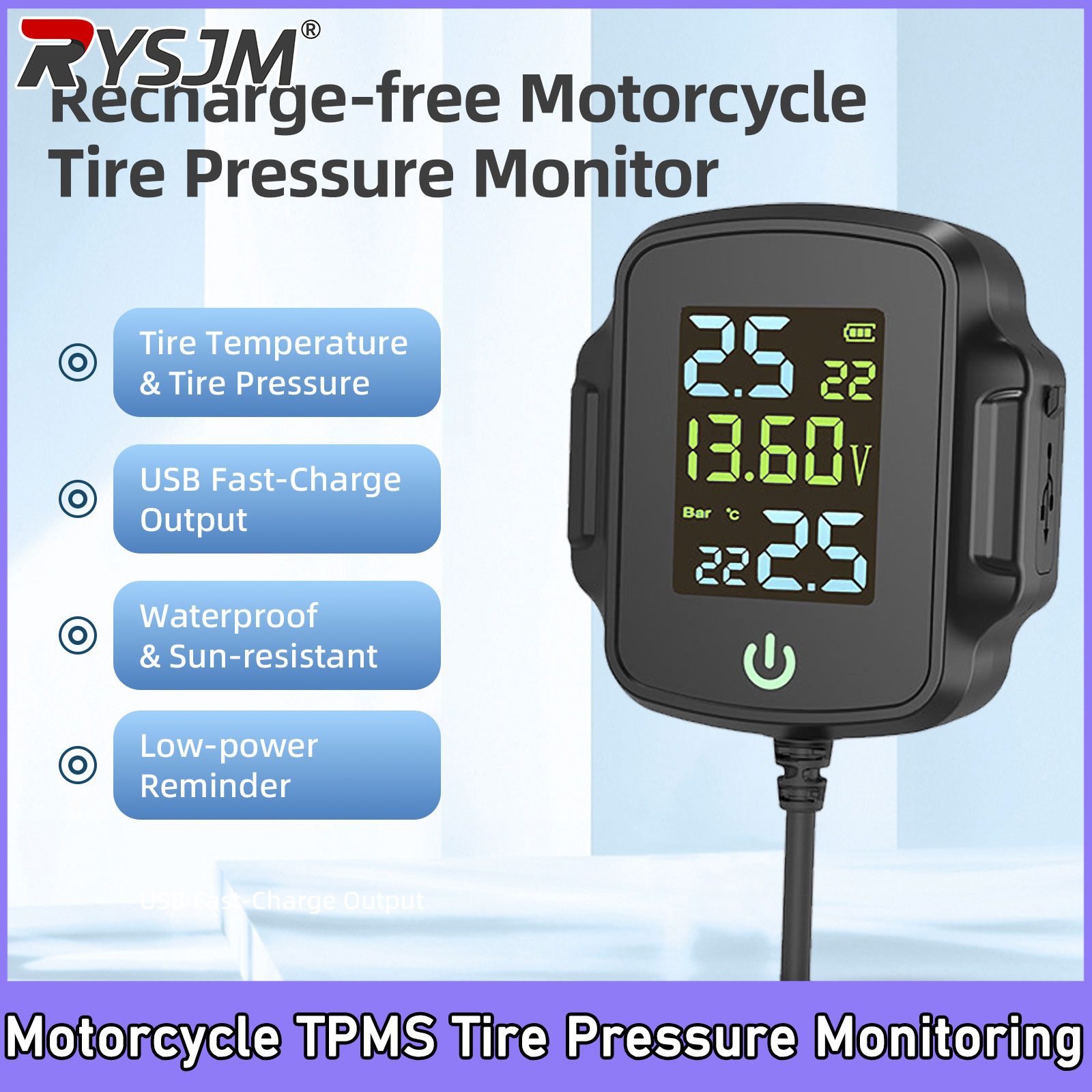 Motorcycle TPMS Tire Pressure  - Tire Pressure Monitor ulasan dan harga